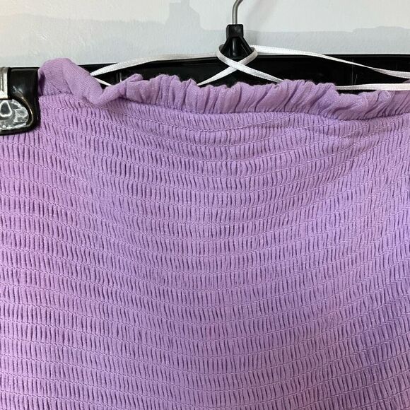 Love Tree Tiered Lavender Smocked Wide Leg Jumpsuit, M. - Picture 11 of 16